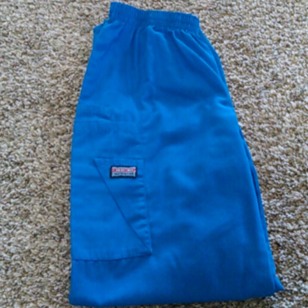 Cherokee scrub pants royal blue